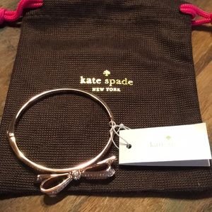 Kate Spade Rose Gold Diamond + Bow Bracelet